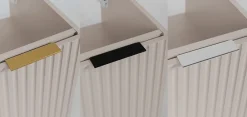 Furnidea Meuble sous vasque à 2 portes FLOW CACHEMIRE 120 cm avec 2 x l'étagères - extensions et plan