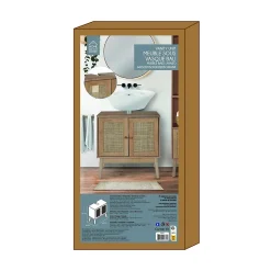 Meuble Sous Lavabo|The Home Deco Factory Meuble sous vasque 2 portes Bali en cannage