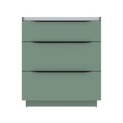 Meuble Buanderie|Meuble Sous-Vasque| Meuble sous vasque à poser vert sauge mat l.80 x H.88 x P.50 cm, Pamili