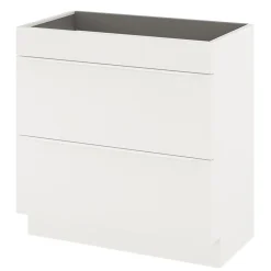 GoodHome Meuble sous vasque à poser blanc mat l.80 x H.82 x P.45 cm, Imandra