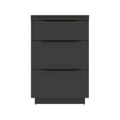 Meuble sous vasque à poser noir mat l.60 x H.88 x P.50 cm, Pamili