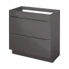 GoodHome Meuble sous vasque à poser gris taupe l.80 x H.82 x P.45 cm, Imandra