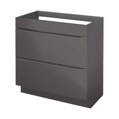 GoodHome Meuble sous vasque à poser gris taupe l.80 x H.82 x P.45 cm, Imandra