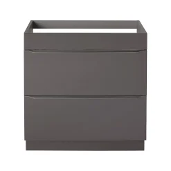GoodHome Meuble sous vasque à poser gris taupe l.80 x H.82 x P.45 cm, Imandra