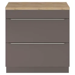 GoodHome Meuble sous vasque à poser gris taupe l.80 x H.82 x P.45 cm, Imandra