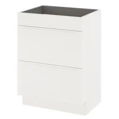 GoodHome Meuble sous vasque à poser blanc mat l.60 x H.82 x P.45 cm, Imandra
