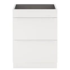 GoodHome Meuble sous vasque à poser blanc mat l.60 x H.82 x P.45 cm, Imandra