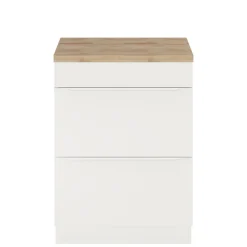 GoodHome Meuble sous vasque à poser blanc mat l.60 x H.82 x P.45 cm, Imandra