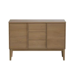 Meuble De Salle De Bains Faible Profondeur|GoodHome Meuble sous vasque à poser placage chêne H.82 x P.45 x l.120 cm Kabayan