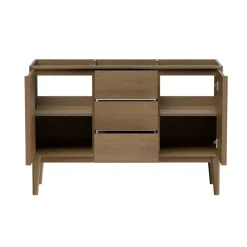 Meuble De Salle De Bains Faible Profondeur|GoodHome Meuble sous vasque à poser placage chêne H.82 x P.45 x l.120 cm Kabayan