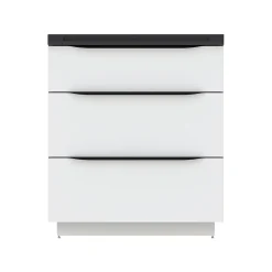 Meuble sous vasque à poser blanc brillant l.80 x H.88 x P.50 cm, Pamili