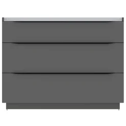 Meuble sous vasque à poser gris anthracite l.120 x H.88 x P.50 cm, Pamili