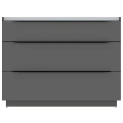 Meuble sous vasque à poser gris anthracite brillant l.120 x H.88 x P.50 cm, Pamili