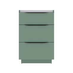 Meuble sous vasque à poser vert sauge mat l.60 x H.88 x P.50 cm, Pamili