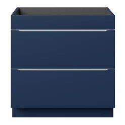 GoodHome Meuble sous vasque à poser bleu nuit mat l.80 x H.82 x P.45 cm, Imandra
