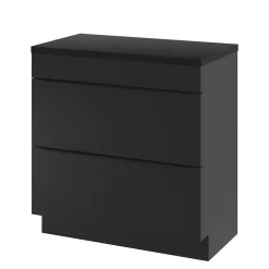 Meuble Buanderie|Meuble De Salle De Bains Faible Profondeur|GoodHome Meuble sous vasque à poser noir mat l.80 x H.82 x P.45 cm, Imandra