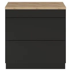 Meuble Buanderie|Meuble De Salle De Bains Faible Profondeur|GoodHome Meuble sous vasque à poser noir mat l.80 x H.82 x P.45 cm, Imandra