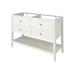 GoodHome Meuble sous vasque à poser 4 tiroirs blanc mat l.120 x H.80 x P.45 cm, Perma