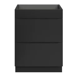 Meuble Buanderie|Meuble De Salle De Bains Faible Profondeur|GoodHome Meuble sous vasque à poser noir mat l.60 x H.82 x P.45 cm, Imandra