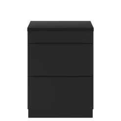 Meuble Buanderie|Meuble De Salle De Bains Faible Profondeur|GoodHome Meuble sous vasque à poser noir mat l.60 x H.82 x P.45 cm, Imandra