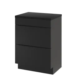 Meuble Buanderie|Meuble De Salle De Bains Faible Profondeur|GoodHome Meuble sous vasque à poser noir mat l.60 x H.82 x P.45 cm, Imandra
