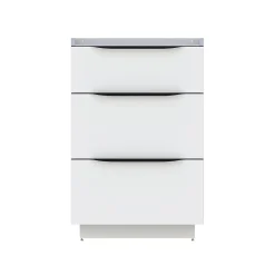 Meuble sous vasque à poser blanc brillant l.60 x H.88 x P.50 cm, Pamili
