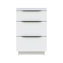 Meuble sous vasque à poser blanc brillant l.60 x H.88 x P.50 cm, Pamili