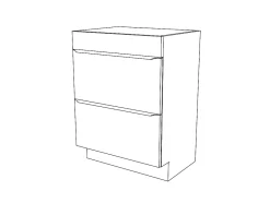 GoodHome Meuble sous vasque à poser gris brillant l.60 x H.82 x P.45 cm, Imandra