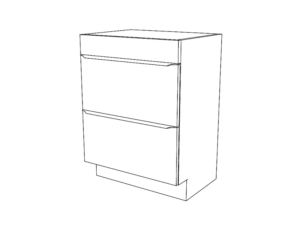 GoodHome Meuble sous vasque à poser gris brillant l.60 x H.82 x P.45 cm, Imandra