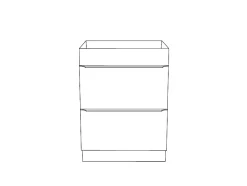 GoodHome Meuble sous vasque à poser gris brillant l.60 x H.82 x P.45 cm, Imandra