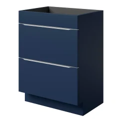 GoodHome Meuble sous vasque à poser bleu nuit mat l.60 x H.82 x P.45 cm, Imandra