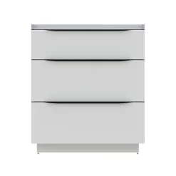 Meuble Buanderie|Meuble Sous-Vasque| Meuble sous vasque à poser blanc mat l.80 x H.88 x P.50 cm, Pamili