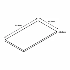 Meuble Buanderie|GoodHome Meuble sous vasque à poser 2 tiroirs 1 niche placage chêne l.80 cm + plan de toilette placage chêne, Perma