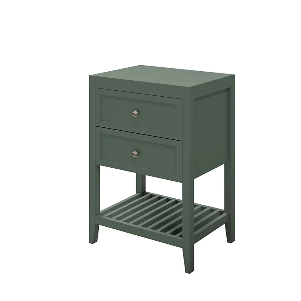 Meuble Buanderie|GoodHome Meuble sous vasque à poser l.60 cm vert + plan de toilette, Perma