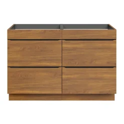 Meuble Buanderie|GoodHome Meuble sous vasque à poser effet noyer l.120 x H.82 x P.45 cm, Imandra