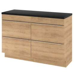 GoodHome Meuble sous vasque à poser effet chêne l.120 x H.82 x P.45 cm, Imandra