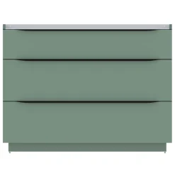 Meuble Buanderie|Meuble Sous-Vasque| Meuble sous vasque à poser vert sauge mat l.120 x H.88 x P.50 cm, Pamili