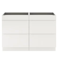 Meuble Buanderie|GoodHome Meuble sous vasque à poser blanc mat l.120 x H.82 x P.45 cm, Imandra
