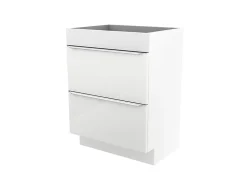 GoodHome Meuble sous vasque à poser blanc brillant l.60 x H.82 x P.45 cm, Imandra