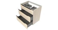 Meuble Buanderie|Meuble Sous-Vasque| Meuble sous vasque à poser effet bois l.80 x H.88 x P.50 cm, Pamili