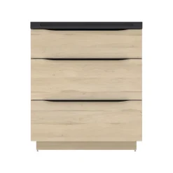 Meuble Buanderie|Meuble Sous-Vasque| Meuble sous vasque à poser effet bois l.80 x H.88 x P.50 cm, Pamili
