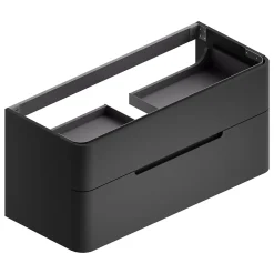 Meuble sous vasque à suspendre Alba noir mat L. 119 x H. 55 x P. 50,5 cm