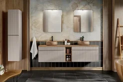 Furnidea Meuble sous vasque à suspendre ICONIC CASHEMIRE 100 cm
