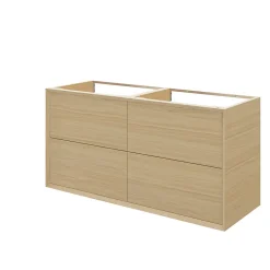 GoodHome Meuble sous vasque à suspendre Avela placage chêne 120 cm