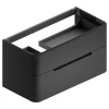 Meuble Buanderie| Meuble sous vasque à suspendre Alba noir mat version gauche L. 104 x H. 55 x P. 50,5 cm