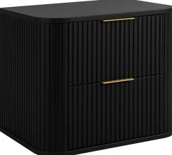 Furnidea Meuble sous vasque à suspendre GLAMOUR NOIR 60 cm