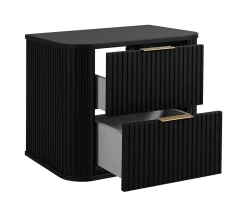 Furnidea Meuble sous vasque à suspendre GLAMOUR NOIR 60 cm
