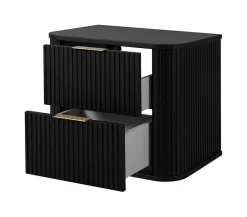 Furnidea Meuble sous vasque à suspendre GLAMOUR NOIR 60 cm