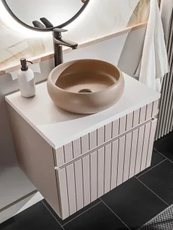Meuble Sous Lavabo|Furnidea Meuble sous vasque à suspendre ICONIC CASHEMIRE 60 cm