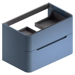 Meuble sous vasque à suspendre Alba bleu mat L. 84 x H. 55 x P. 50,5 cm